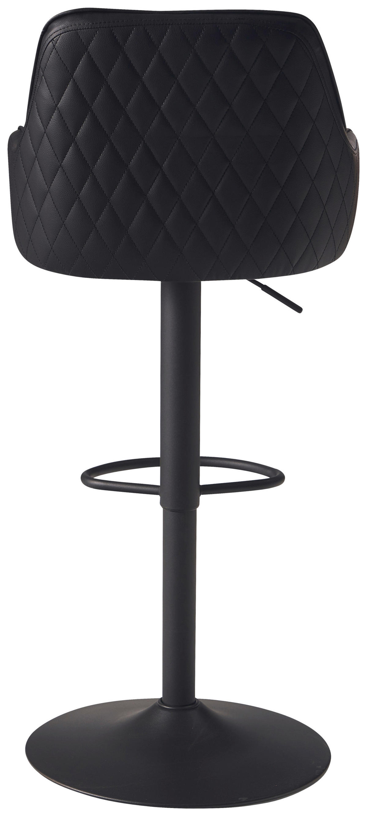 Barhocker schwarz schwarz Kunstleder Eisen B/H/T: ca. 45x106x45 cm Barhocker - schwarz (45,00/106,00/45,00cm) - Wohnling