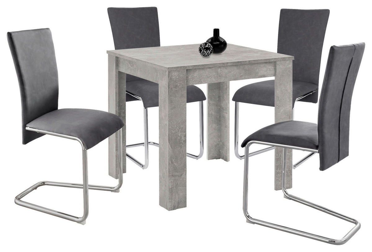 Tisch NEPAL Beton Optik B/H/T: ca. 80x75x80 cm NEPAL - Beton (80,00/75,00/80,00cm) - byLIVING