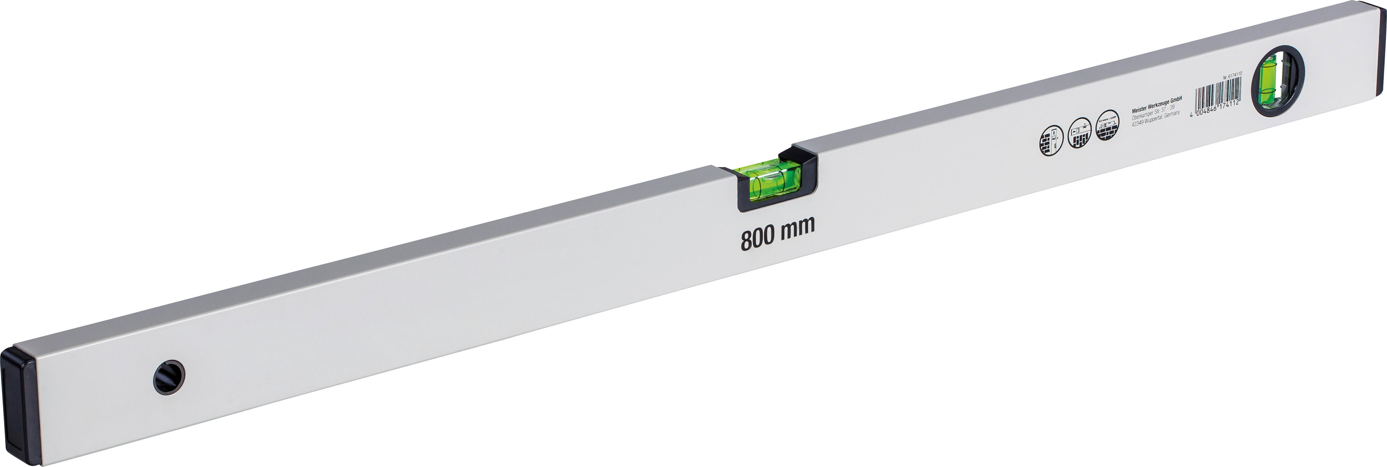 Meister Wasserwaage B/H/L: ca. 5x2x80 cm Wasserwaage_Alu 80cm - (80,00/5,00/2,00cm) - Meister