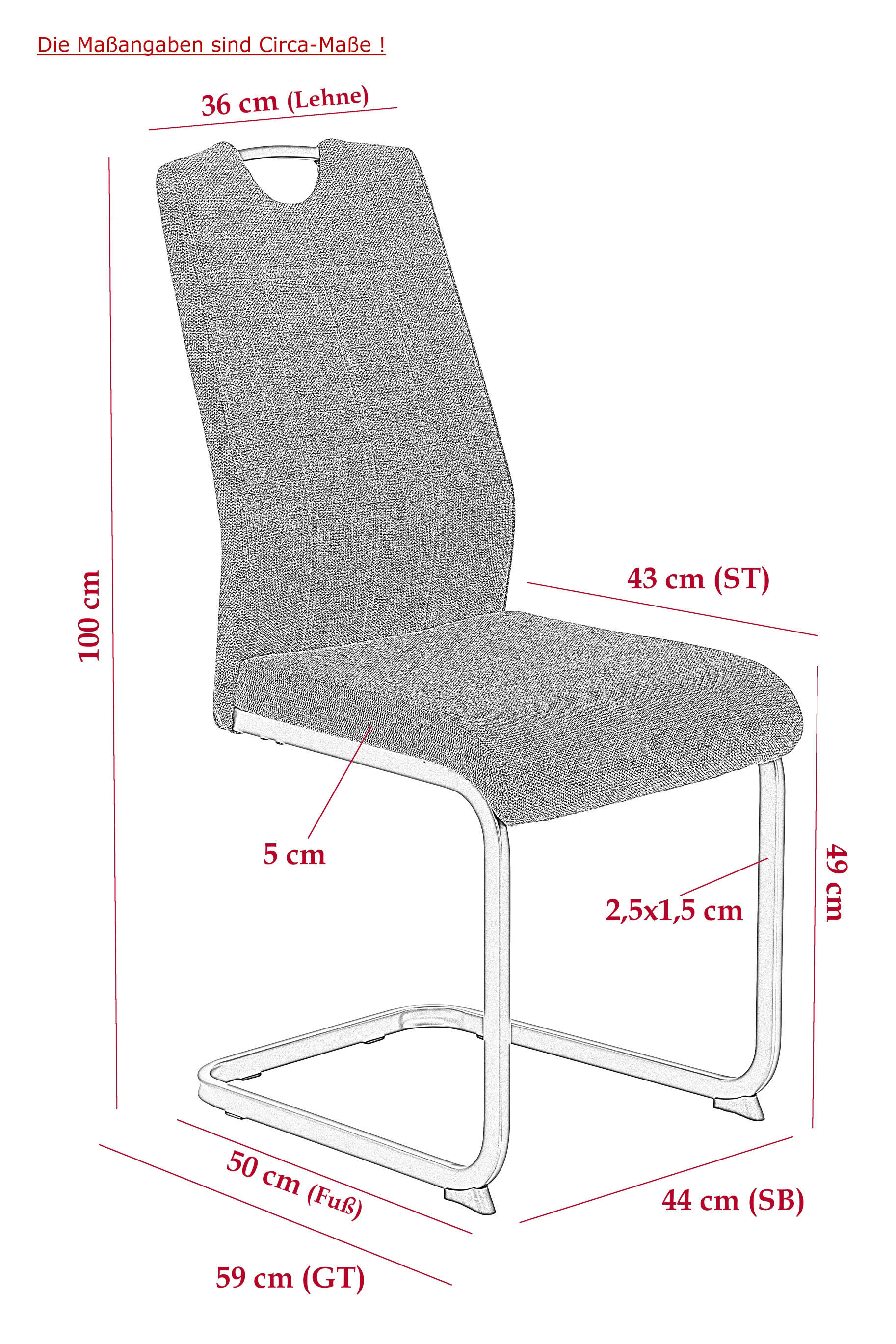 Stuhl 4er Set BRITTA grün grau Webstoff Metall B/H/T: ca. 44x100x59 cm 4er Set BRITTA - grün/grau (44,00/100,00/59,00cm) - Hela