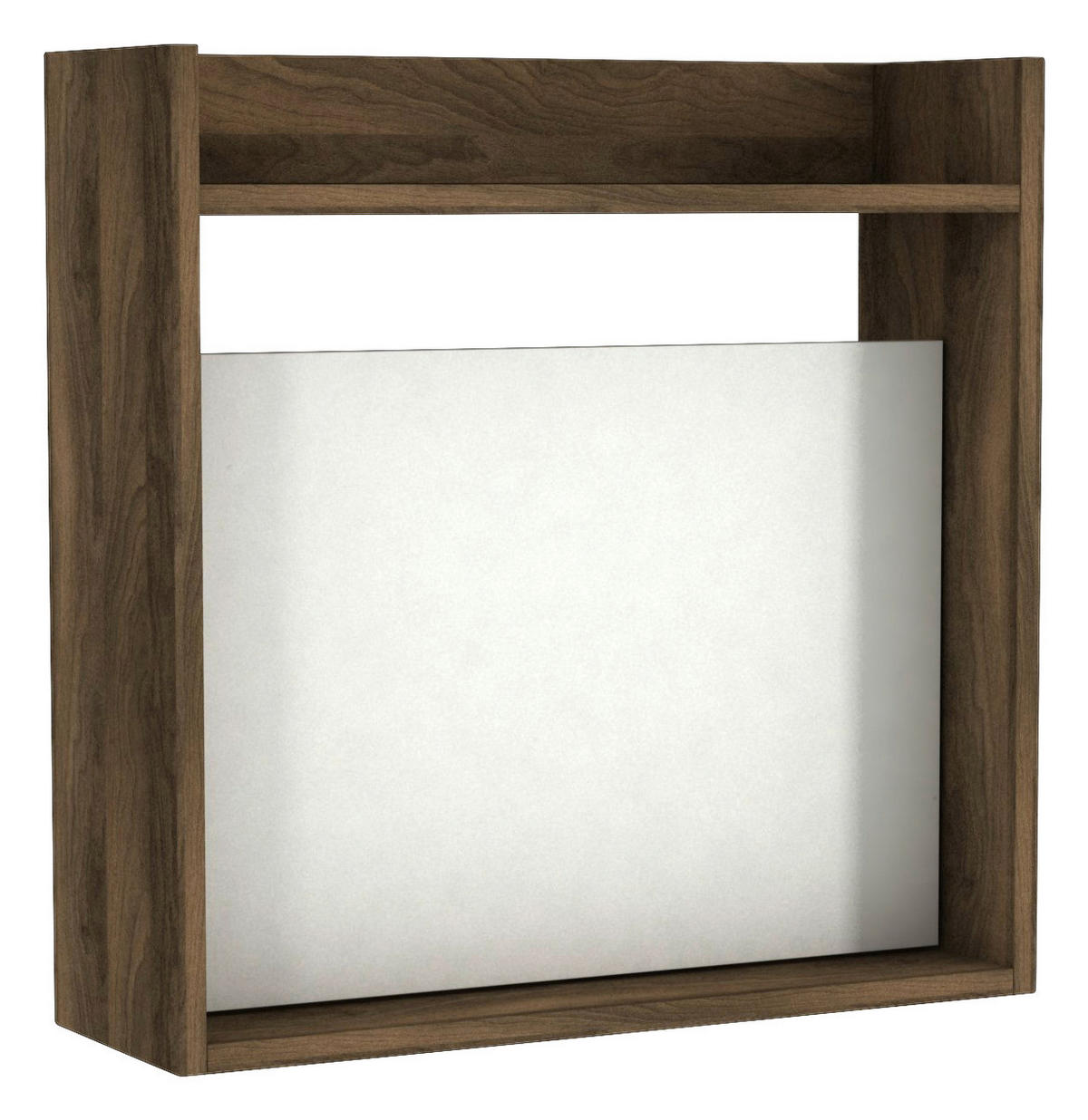 Schreibtisch Laptop weiß walnuss Nachbildung B/H/T: ca. 60x60x20 cm Laptop - weiß/walnuss (60,00/60,00/20,00cm) - moebel17