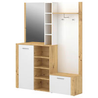 Garderobe BARRY Eiche Artisan Nachbildung weiß matt B/H/T: ca. 150x190x32 cm BARRY - Eiche/weiß (150,00/190,00/32,00cm) - WIPMEB