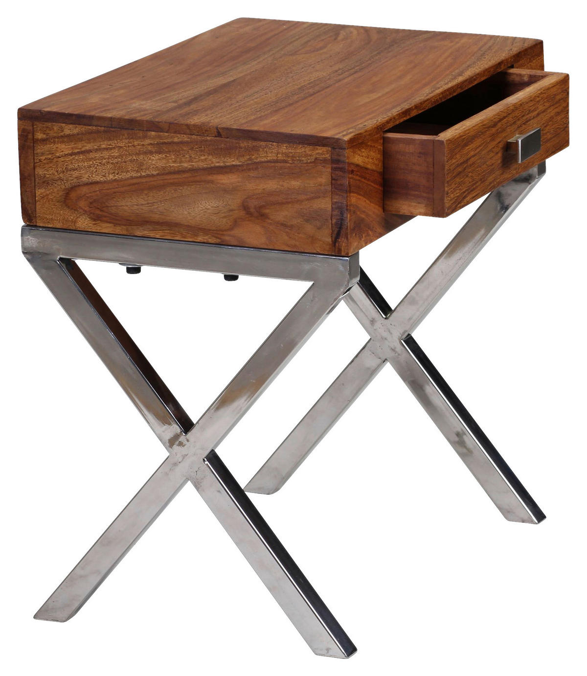 Nachtkonsole braun B/H/T: ca. 45x50x45 cm Nachttisch GUNA - braun (45,00/50,00/45,00cm) - Wohnling