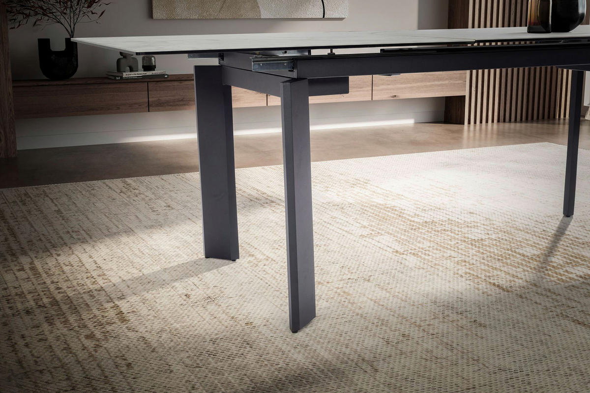 Esstisch weiß Marmor Optik B/H/T: ca. 180x77x95 cm Esstisch - weiß (180,00/77,00/95,00cm) - Wohnling