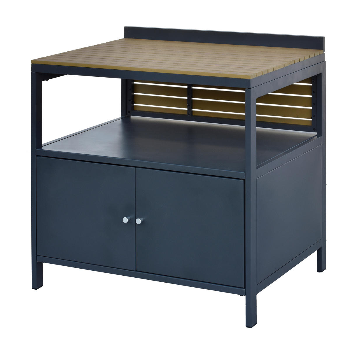 POCOline Outdoor-Küchenmodul natur Aluminium B/H/L: ca. 83,5x89x61,5 cm Outdoor-Küchenmodul - natur/anthrazit (61,50/83,50/89,00cm) - POCOline