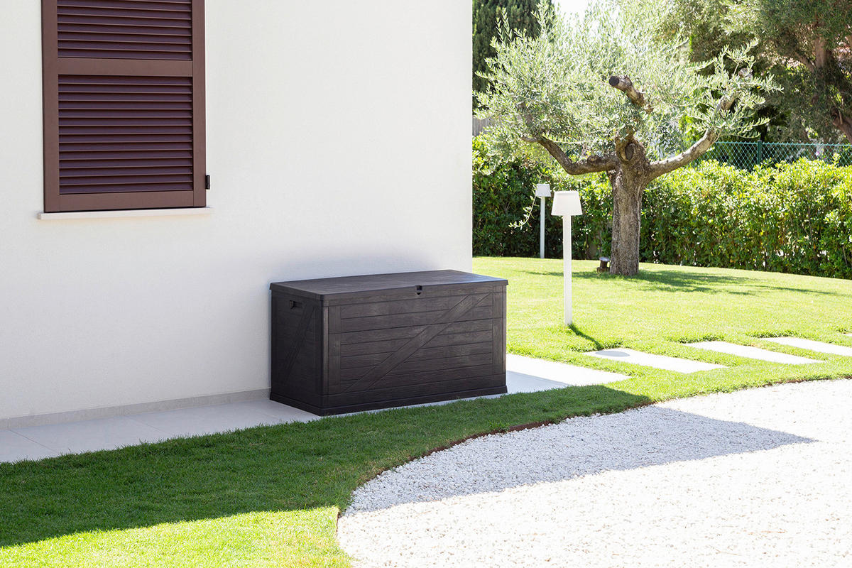 Toomax Aufbewahrungsbox Wood anthrazit Kunststoff B/H/L: ca. 63x56x120 cm Wood - anthrazit (120,00/63,00/56,00cm) - Toomax