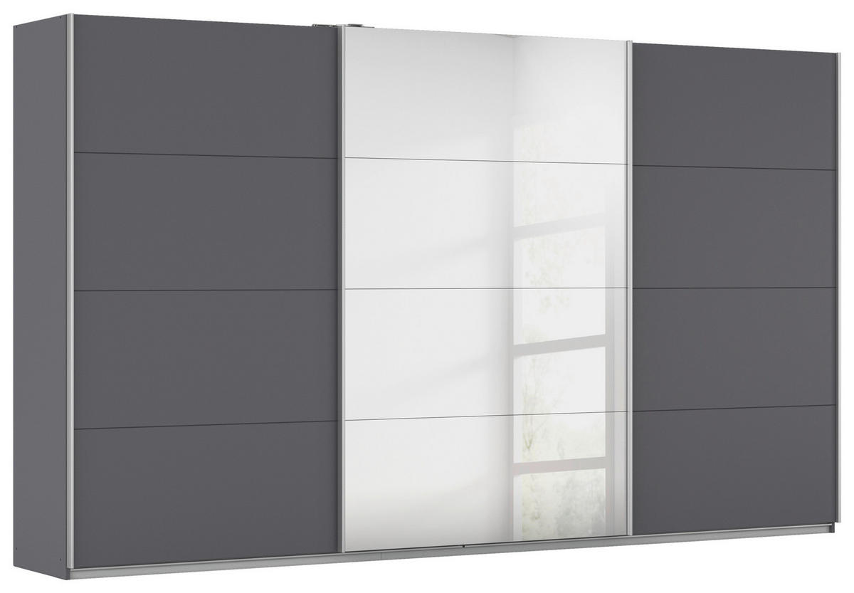 Kleiderschrank Kulmbach grau B/H/T: ca. 360x210x62 cm Kulmbach - Alu/grau (360,00/210,00/62,00cm)