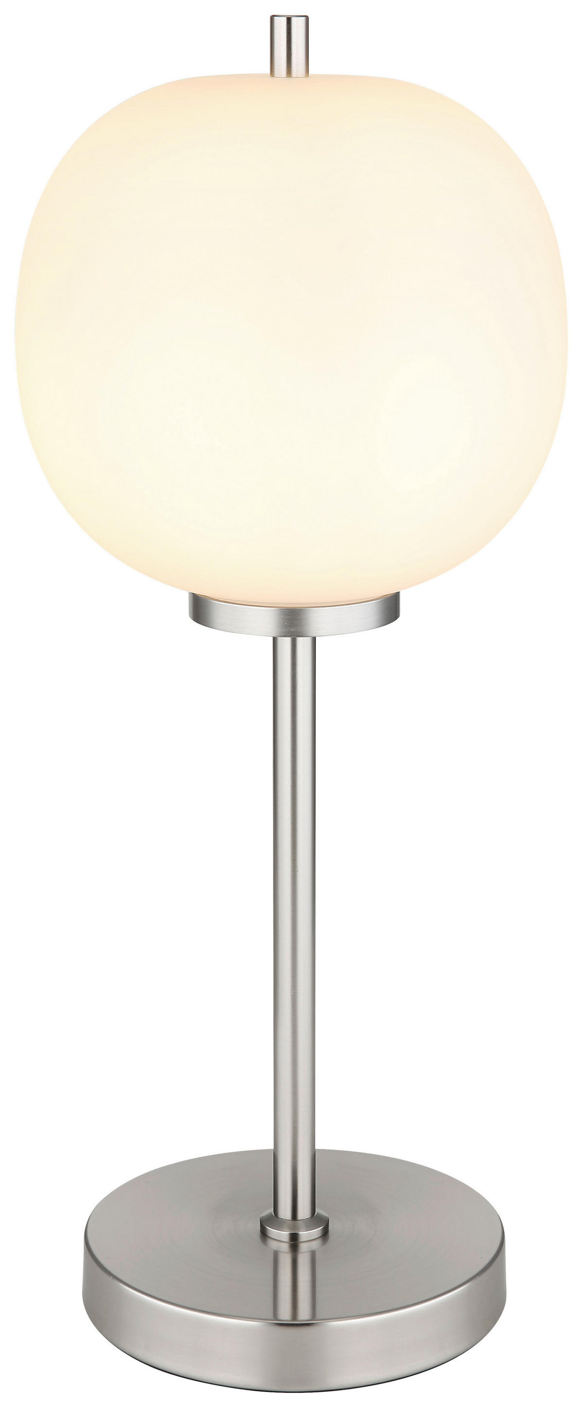 GLOBO Tischleuchte nickel Glas Metall H/D: ca. 45x18,5 cm 1 Brennstellen 15345TNO - nickel (18,50/45,00cm) - GLOBO