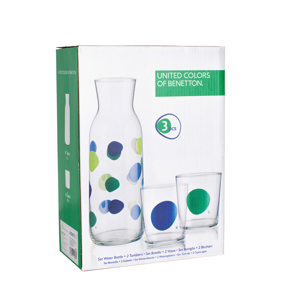 BENETTON Glasflaschenset Rainbow multicolor Rainbow - multicolor - BENETTON
