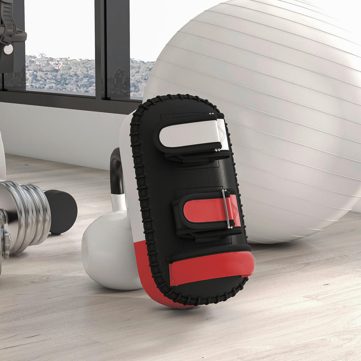 SPORTNOW Fitness-Zubehör schwarz Kunstleder B/H/L: ca. 20x38x18 cm Schlagpolster - schwarz (18,00/20,00/38,00cm) - SPORTNOW