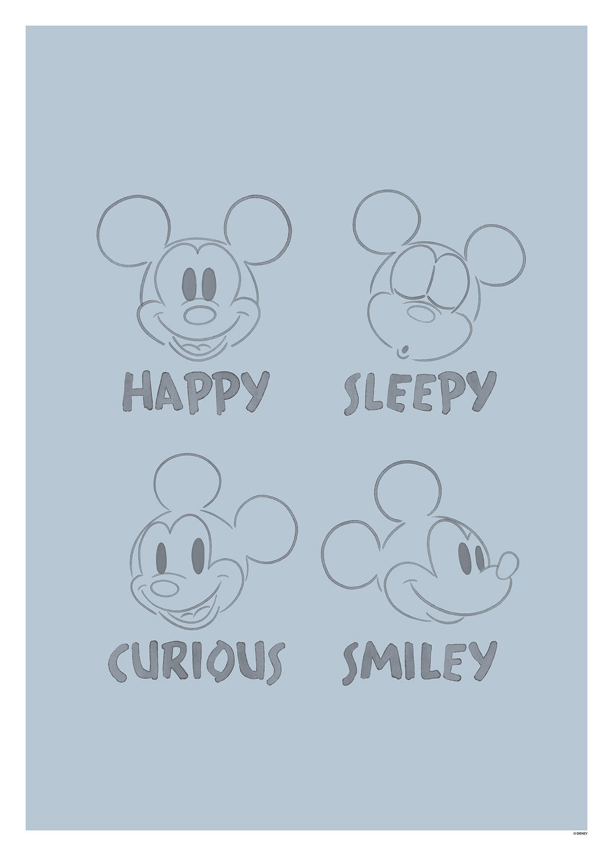 Komar Poster Mickey Blue Emotions Mickey Blue Emotions - Komar