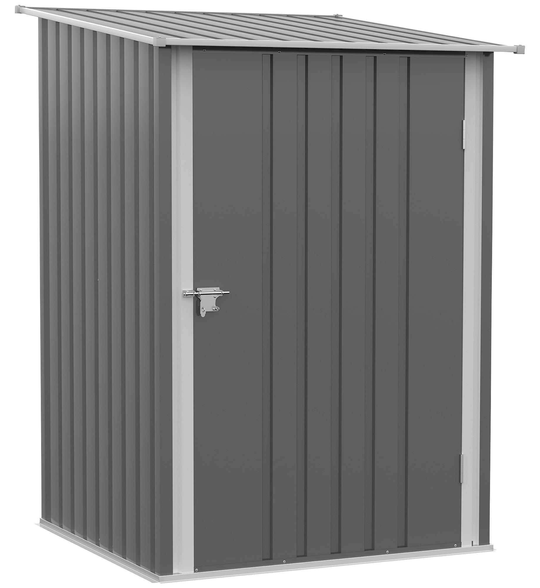 Outsunny Gerätehaus grau B/H/L: ca. 103x160x100 cm Gerätehaus - grau (100,00/103,00/160,00cm) - Outsunny