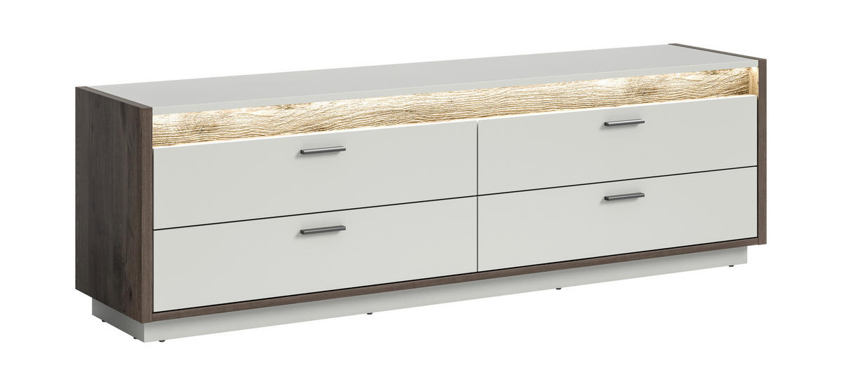 Lowboard Falcona Nox Oak Nachbildung hellgrau B/H/T: ca. 58x187x43 cm Falcona - hellgrau (58,00/187,00/43,00cm) - xonox.home