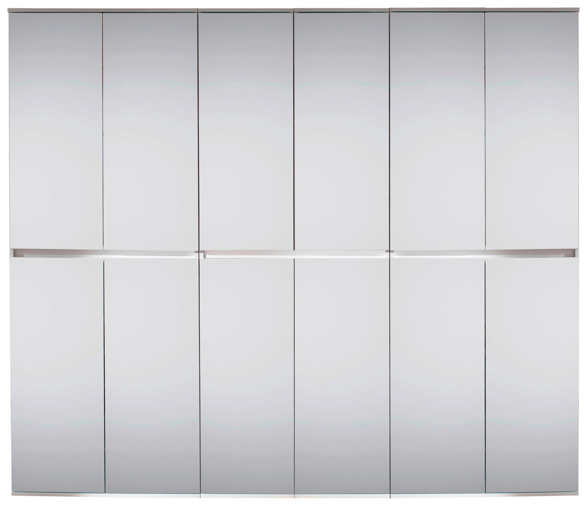 Garderobenschrank Mirror weiß B/H/T: ca. 222x191x34 cm Mirror - weiß (222,00/191,00/34,00cm) - Trendteam