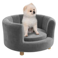 PawHut Hundesofa grau Polyester B/H/L: ca. 64x37x65 cm Hundesofa - grau (65,00/64,00/37,00cm) - PawHut