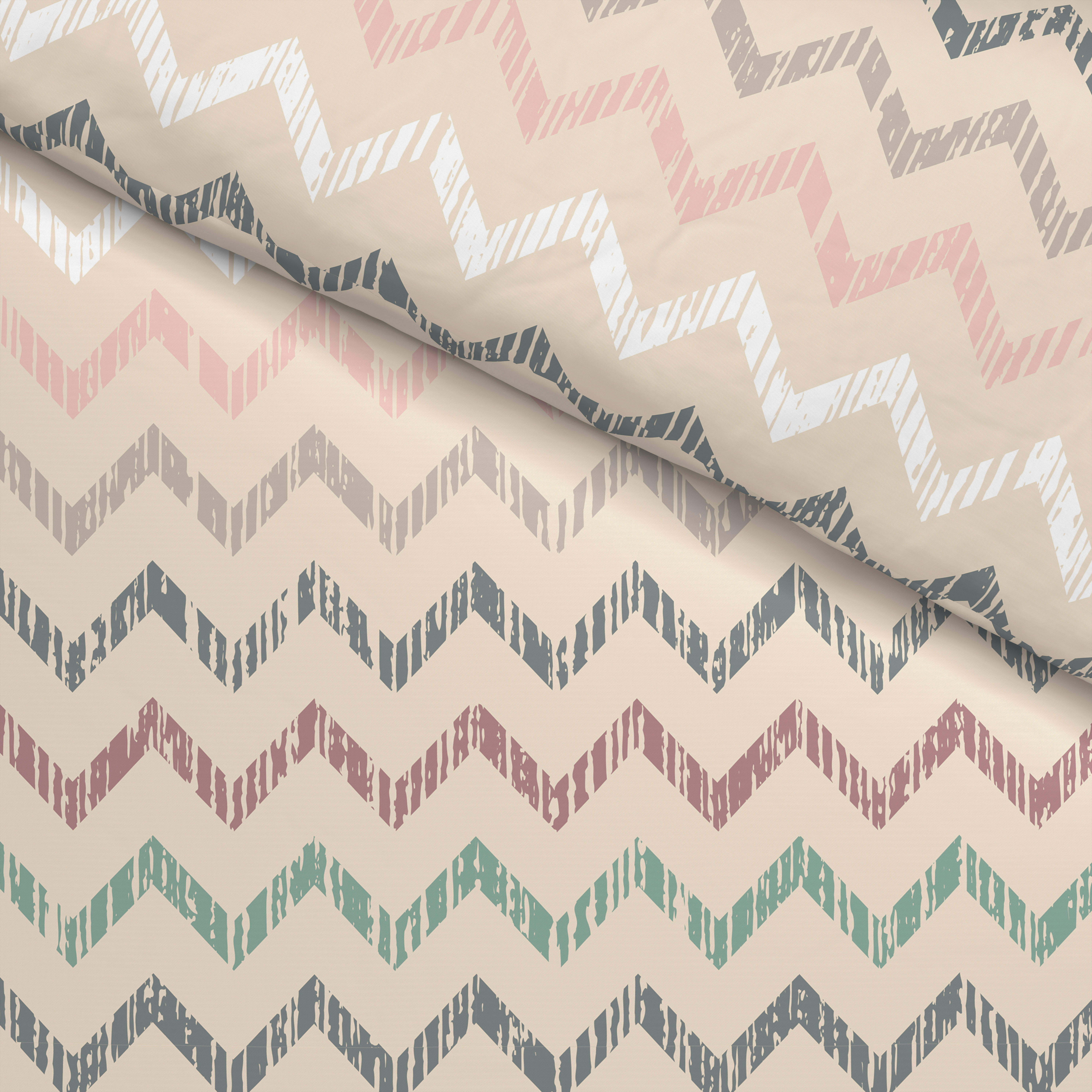 Microfaser Bettwäsche Bettwäsche_Microfaser Zickz beige - beige (135,00/200,00cm) - Sensation