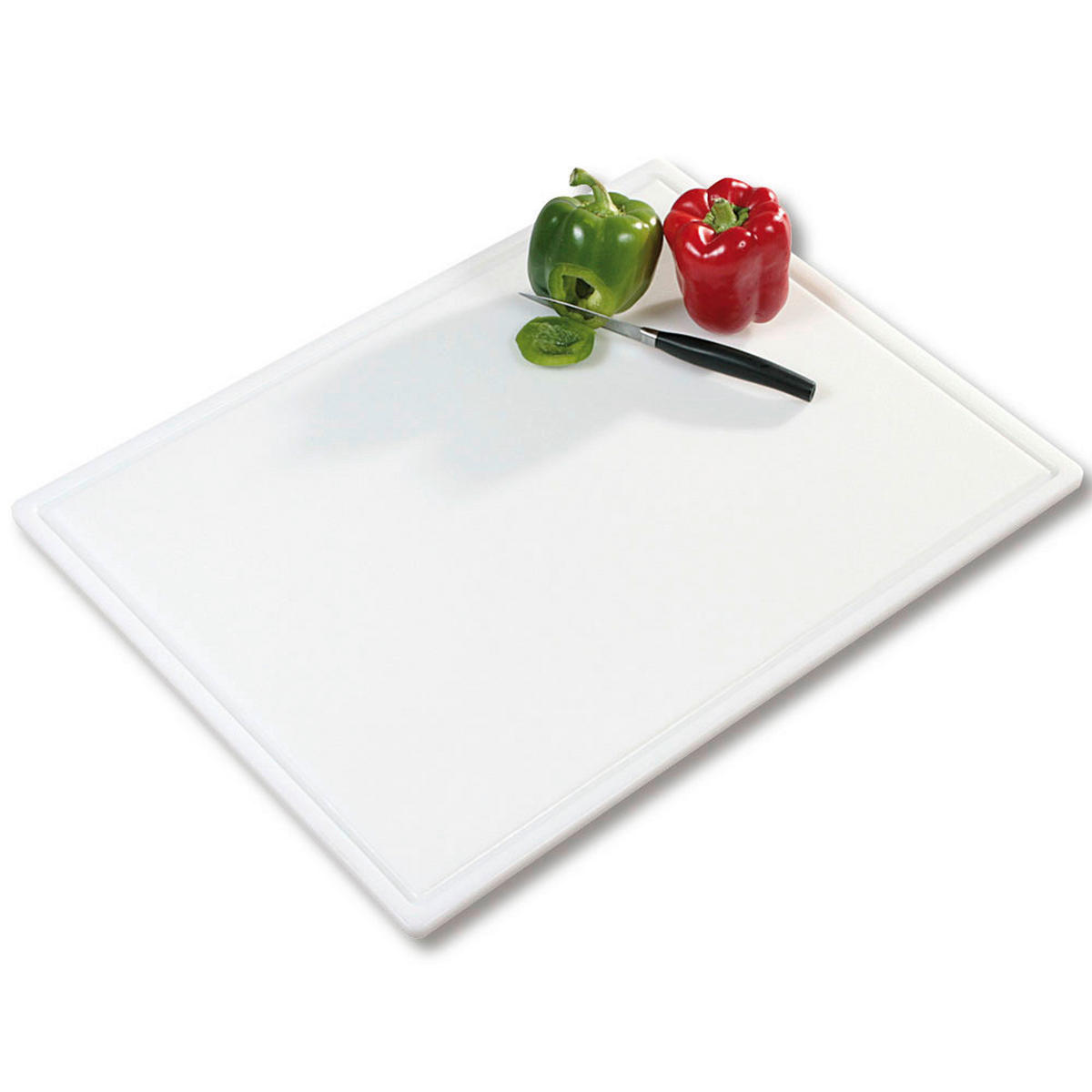 Kesper Tranchierbrett weiß Kunststoff B/H/L: ca. 45x1,2x61 cm Tranchierbrett - weiß (61,00/45,00/1,20cm) - Kesper