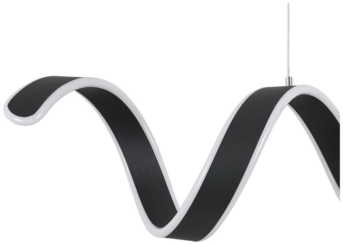 Nolo LED-Pendelleuchte schwarz Metall Kunststoff B/H/L: ca. 18x120x92 cm LED-Pendelleuchte_Gabriella - schwarz (92,00/18,00/120,00cm) - Nolo