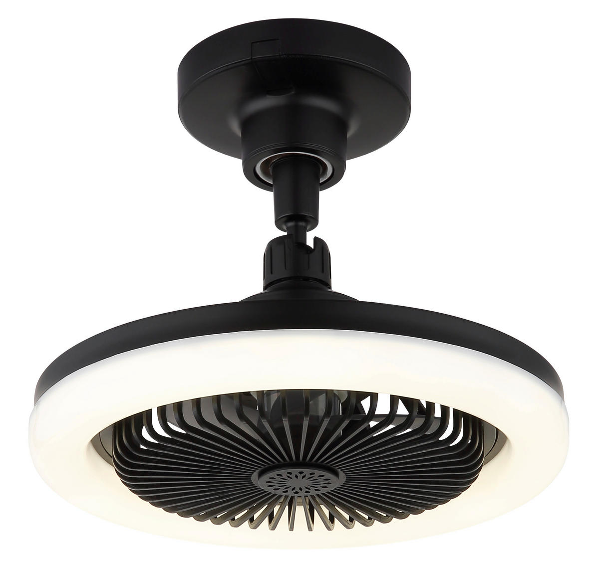 GLOBO Deckenventilator Opal mattschwarz H/D: ca. 21,7x25,8 cm max. 20 W LIDEA - Opal/mattschwarz (25,80/21,70cm) - GLOBO