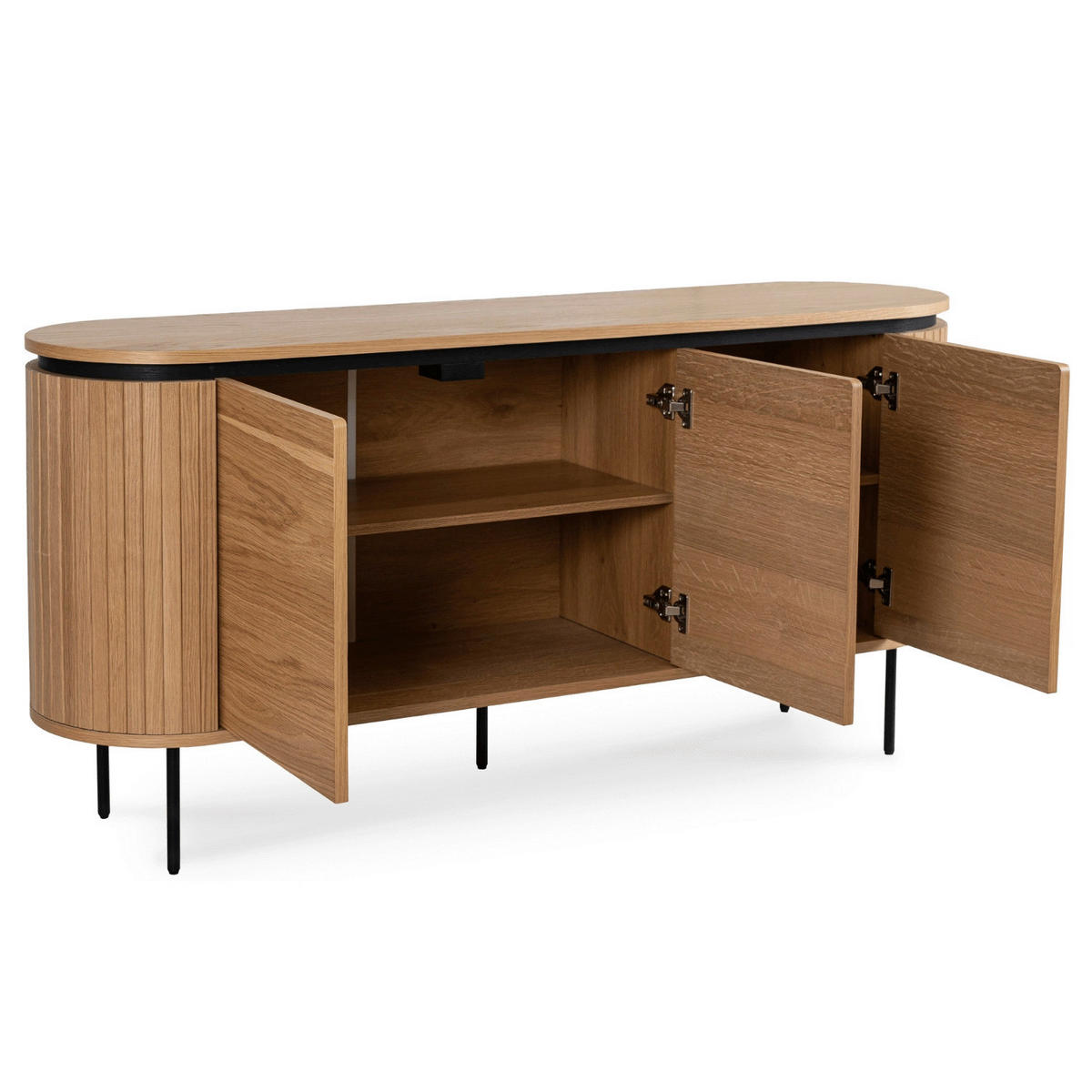 Kommode ALBERI Eiche Sonoma Nachbildung B/H/T: ca. 160x76x40 cm ALBERI - Eiche (160,00/76,00/40,00cm) - WIPMEB