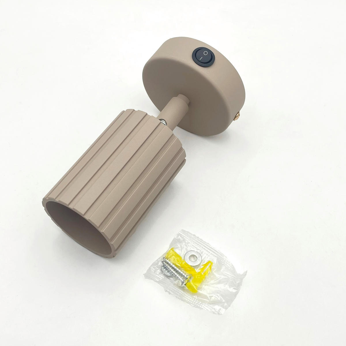 Lamkur Wandleuchte beige Stahl B/H/L: ca. 8x16x8 cm GU10 1 Brennstellen Prisma - beige (8,00/8,00/16,00cm) - Lamkur