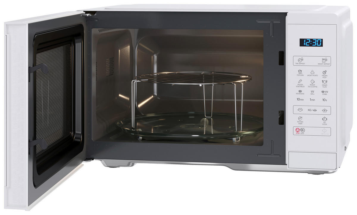 Sharp Mikrowelle mit Grill YC-MG252AE-C weiß Kunststoff B/H/T: ca. 47,2x28x34,5 cm Mikrowelle YC-MG252AE-C Sharp - weiß (47,20/28,00/34,50cm) - Sharp