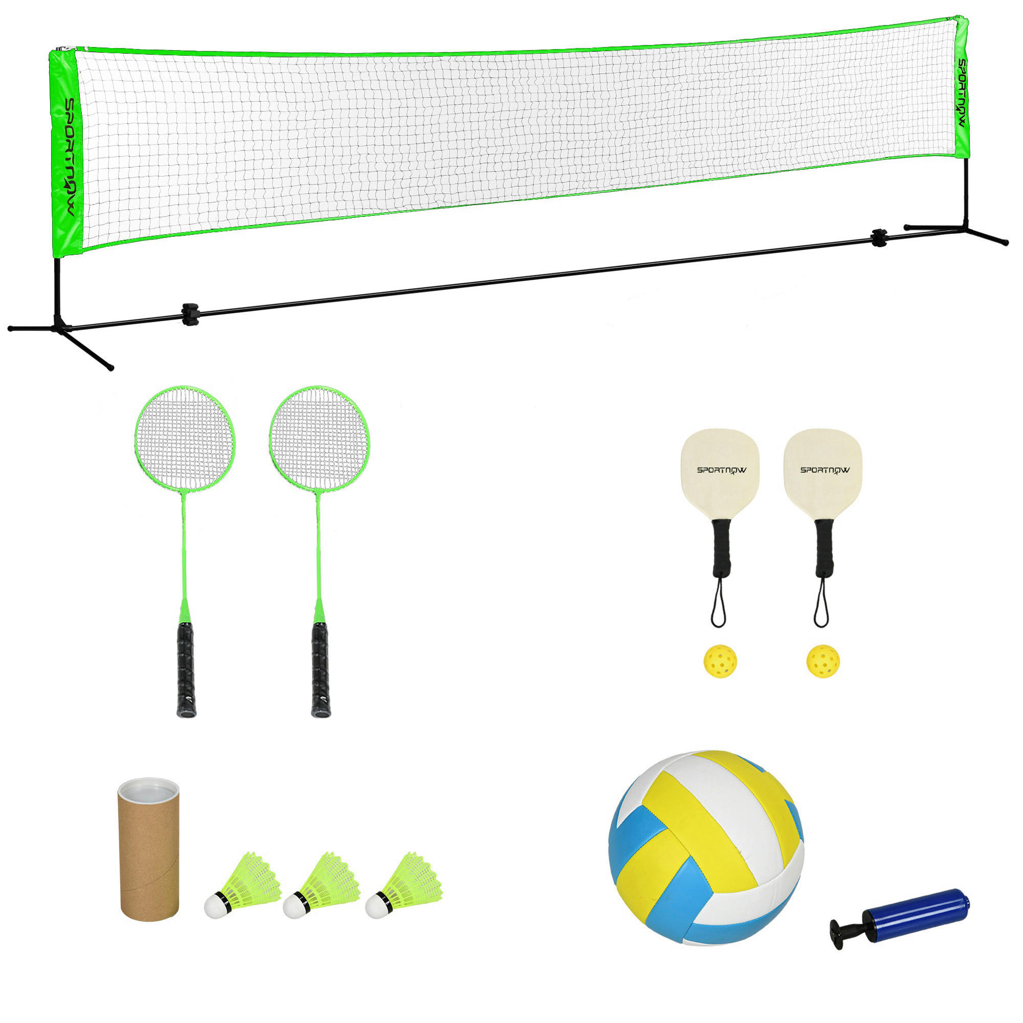 SPORTNOW Badminton-Set bunt Polyethylen B/H/L: ca. 103x155x510 cm Badminton-Set - bunt (510,00/103,00/155,00cm) - SPORTNOW