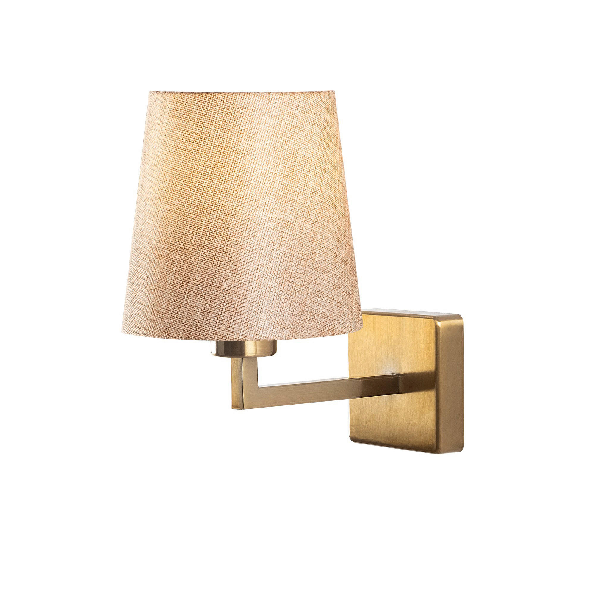 Opviq Wandleuchte Profil gold creme Metall Stoff B/H/T/L/D: ca. 24x30x24x18x18 cm E27 1 Brennstellen Profil - gold/creme (18,00/24,00/30,00cm) - Opviq