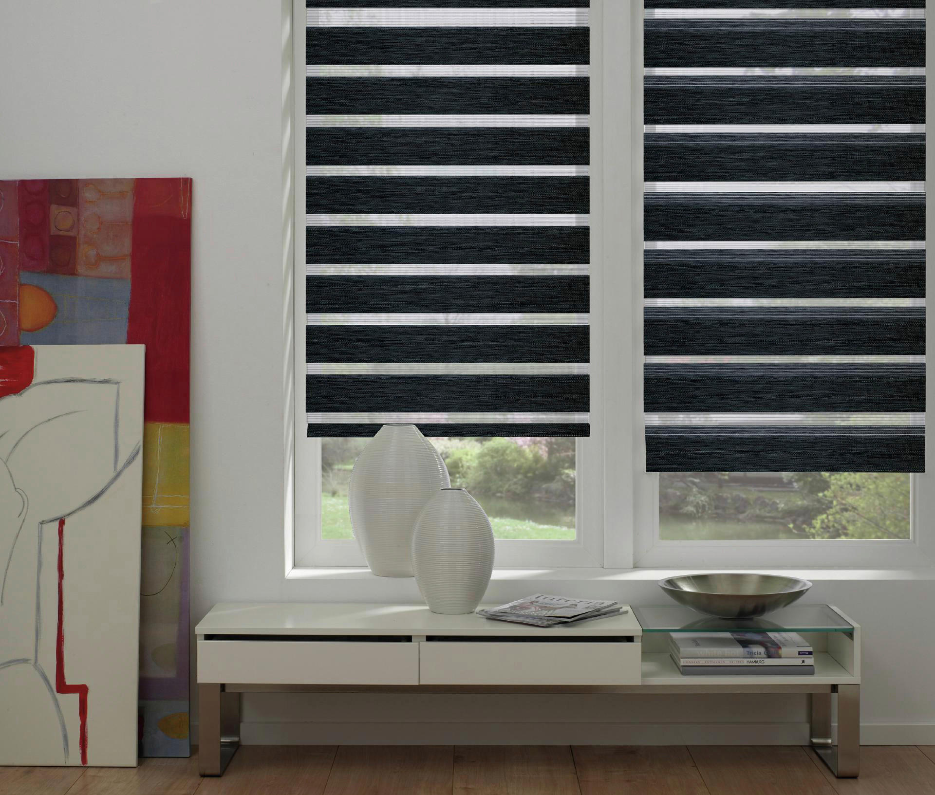 Doppelrollo Easyfix anthrazit B/L: ca. 50x150 cm Easyfix - anthrazit (50,00/150,00cm)