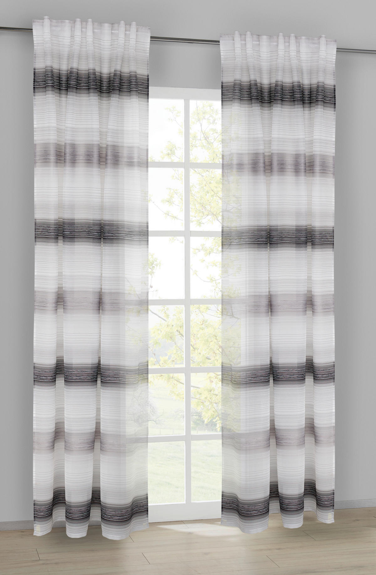Kombivorhang Anja grau B/L: ca. 140x245 cm Anja - grau (140,00/245,00cm) - POCOline