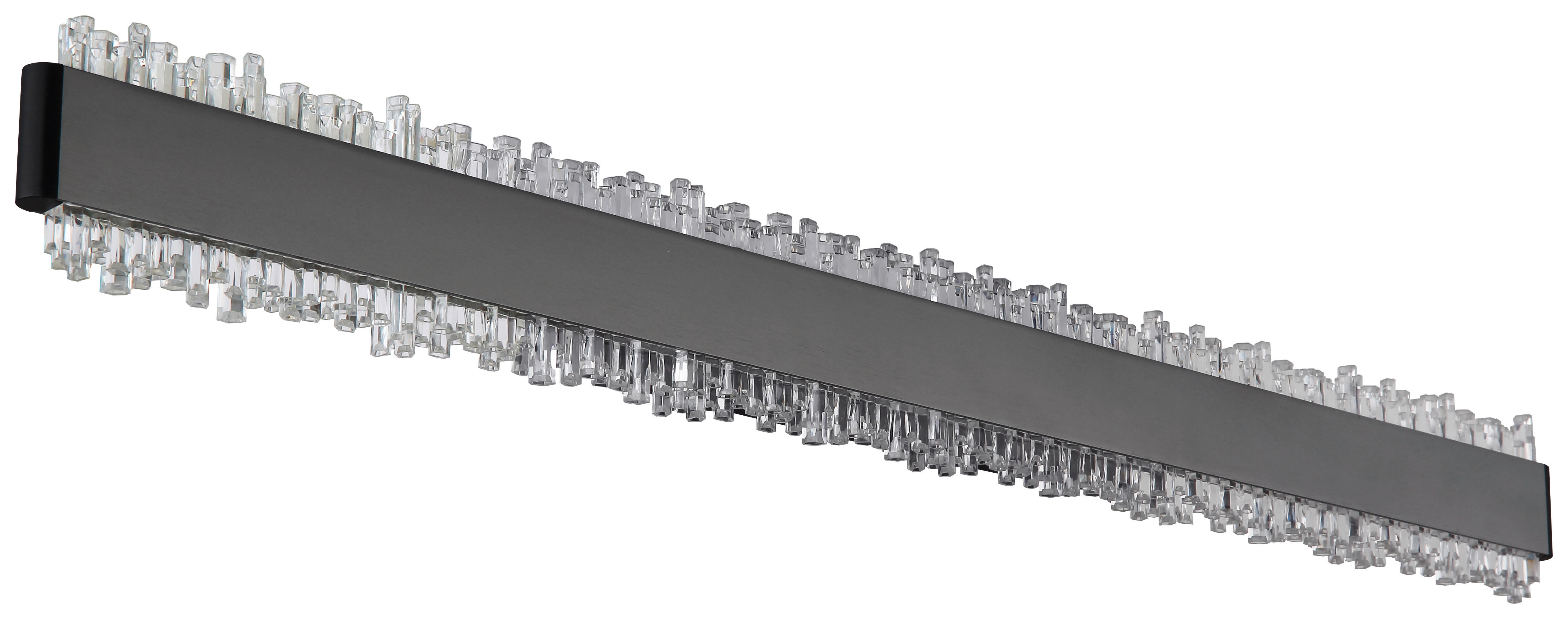 GLOBO Wandleuchte schwarz grau Aluminium Metall B/H/L: ca. 6,5x76,5x14,5 cm Wandleuchte-Stalagmita - schwarz/grau (14,50/6,50/76,50cm) - GLOBO