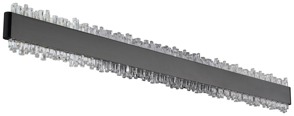 GLOBO Wandleuchte schwarz grau Aluminium Metall B/H/L: ca. 6,5x76,5x14,5 cm Wandleuchte-Stalagmita - schwarz/grau (14,50/6,50/76,50cm) - GLOBO