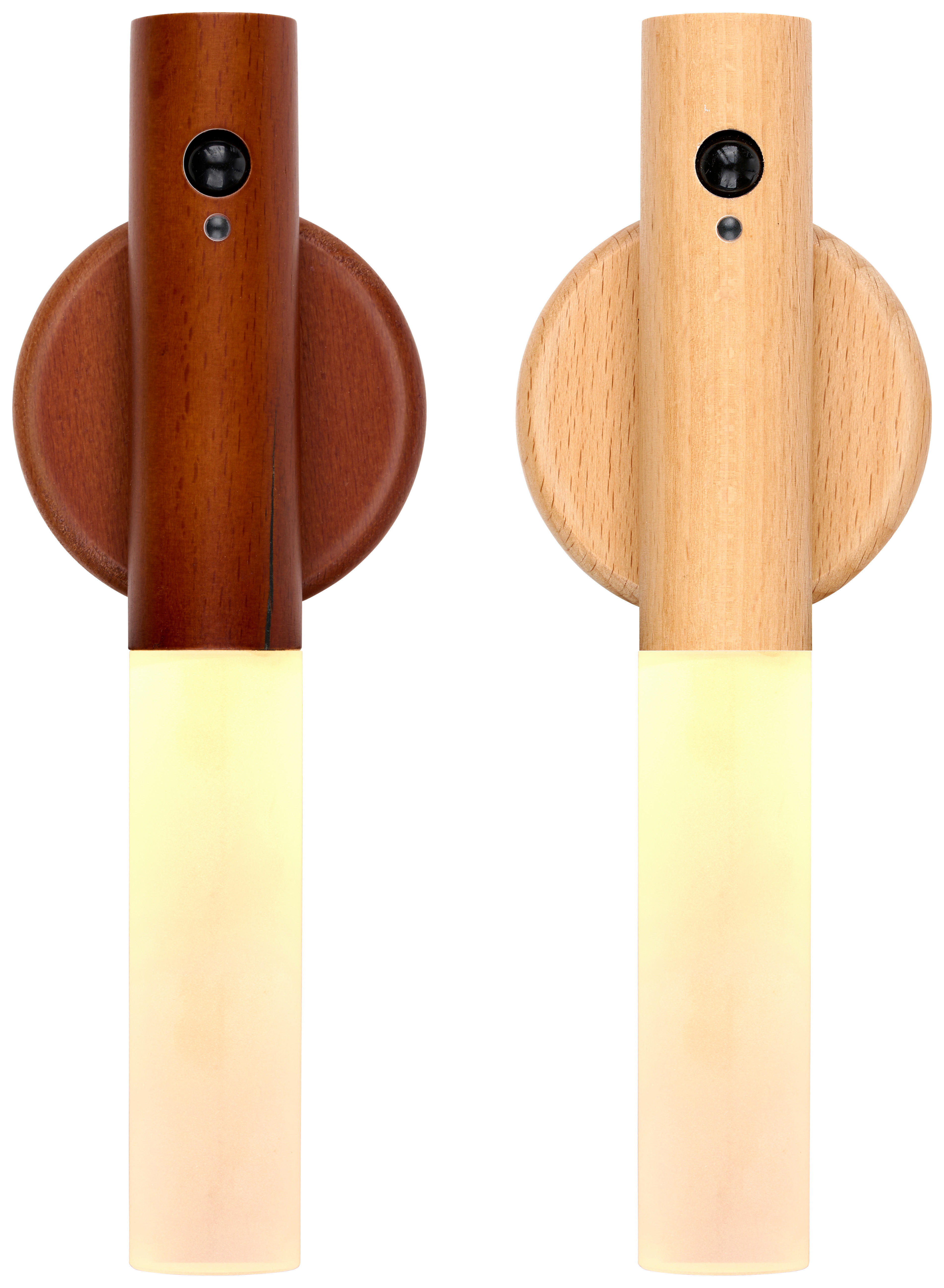 LED-Wandleuchte hellbraun dunkelbraun B/H/L: ca. 3x6x18 cm LED-Wandleuchte_Portabel - dunkelbraun/hellbraun (18,00/3,00/6,00cm)