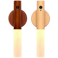 LED-Wandleuchte hellbraun dunkelbraun B/H/L: ca. 3x6x18 cm LED-Wandleuchte_Portabel - dunkelbraun/hellbraun (18,00/3,00/6,00cm)