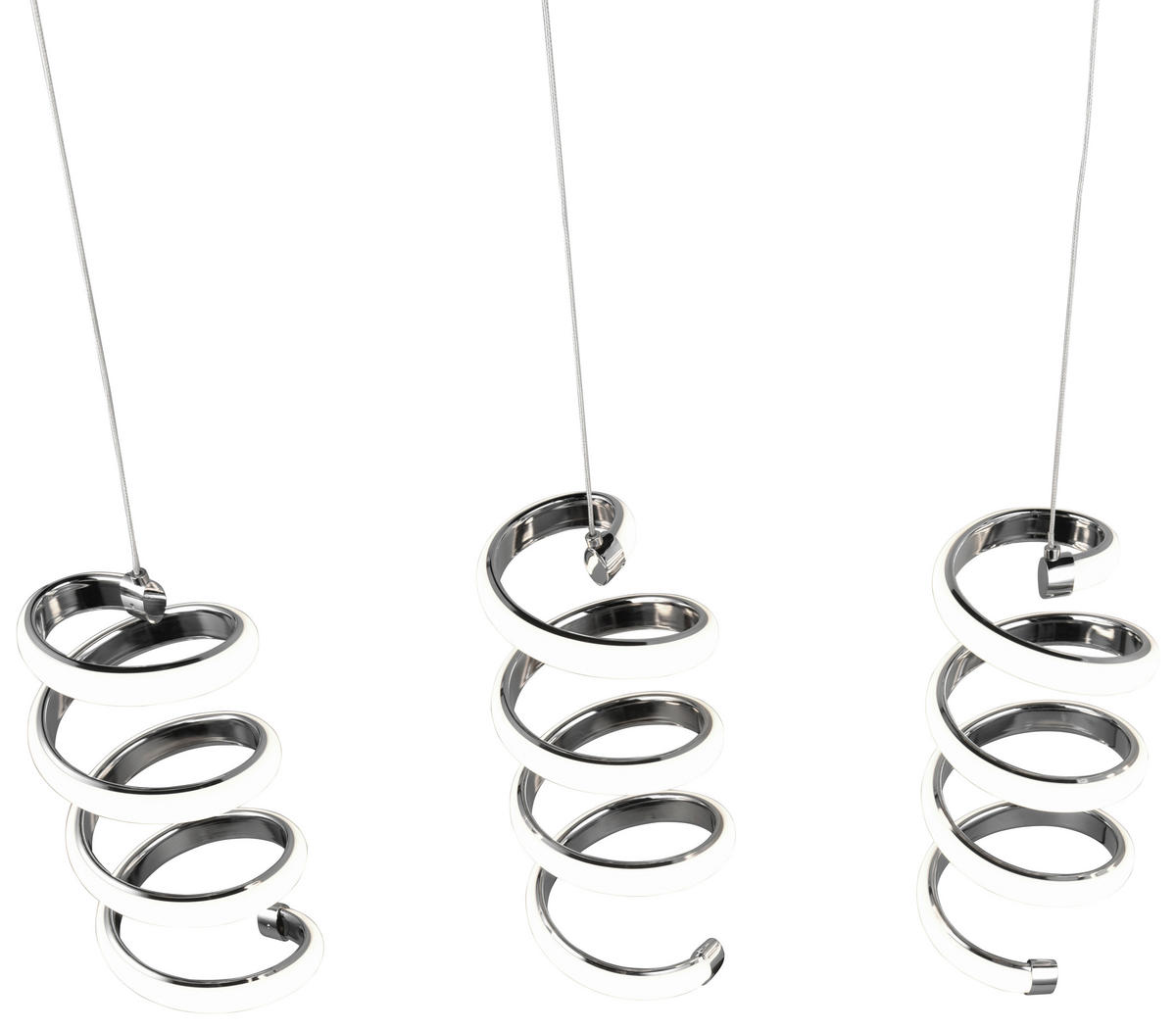 Reality LED-Pendelleuchte Chrom Metall B/H/T: ca. 70x150x13 cm 3.0 Brennstellen Laola - Chrom (70,00/150,00/13,00cm) - Reality