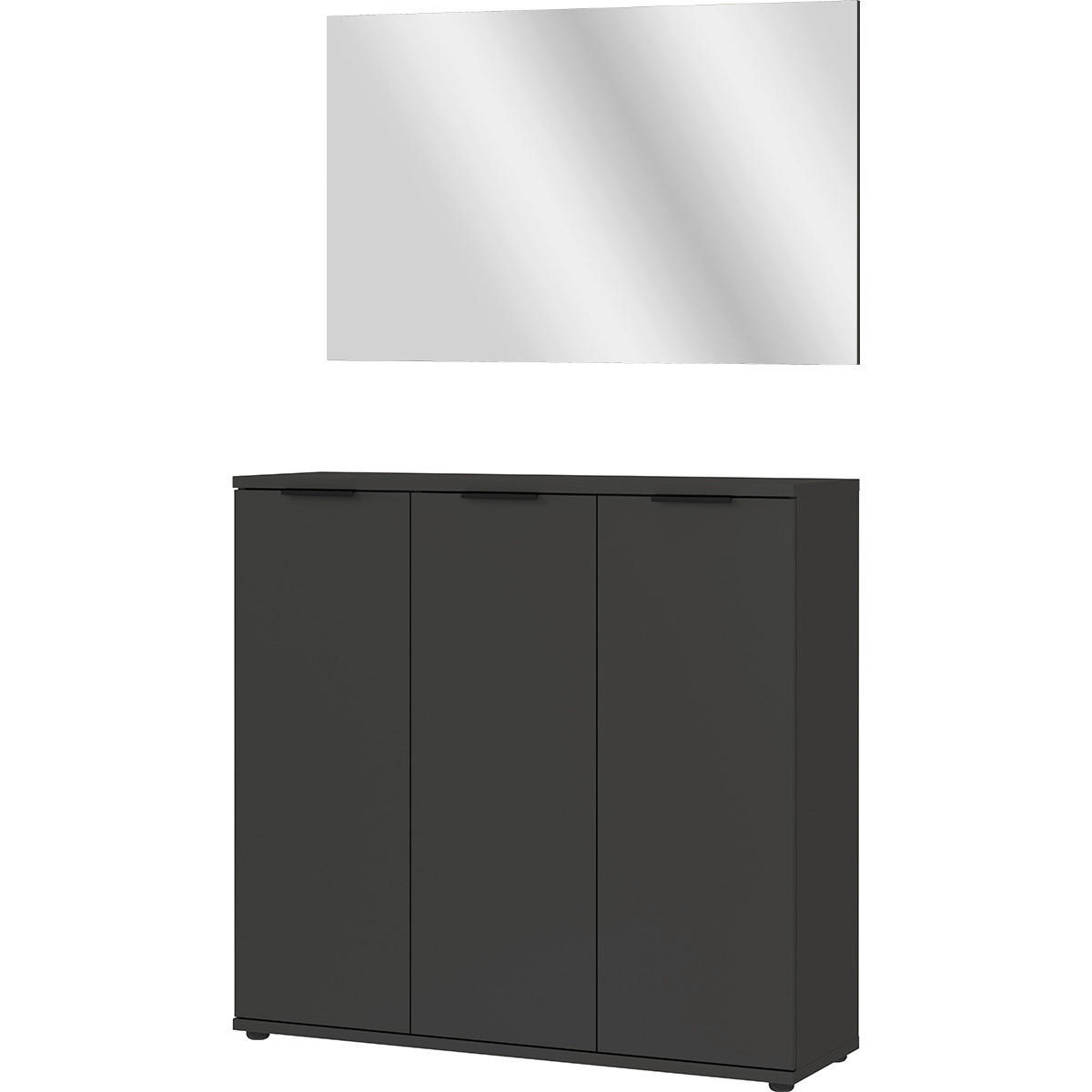 Garderobe 7878-547 Graphit Optik B/H/T: ca. 113x200x37 cm 7878-547 - Graphit (113,00/200,00/37,00cm) - Germania