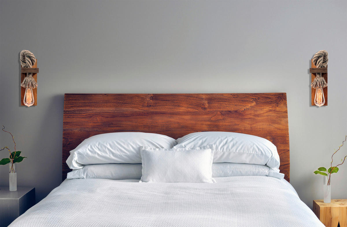 Opviq Wandleuchte braun gold Fichte B/H/L: ca. 30x10x18 cm E27 2 Brennstellen Wandleuchte_KN15 - braun/gold (18,00/30,00/10,00cm) - Opviq