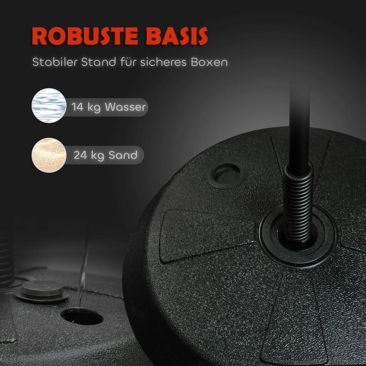 AIYAPLAY Punchingball rot B/H/L: ca. 44,3x147x44,3 cm Punchingball - rot (44,30/44,30/147,00cm) - AIYAPLAY