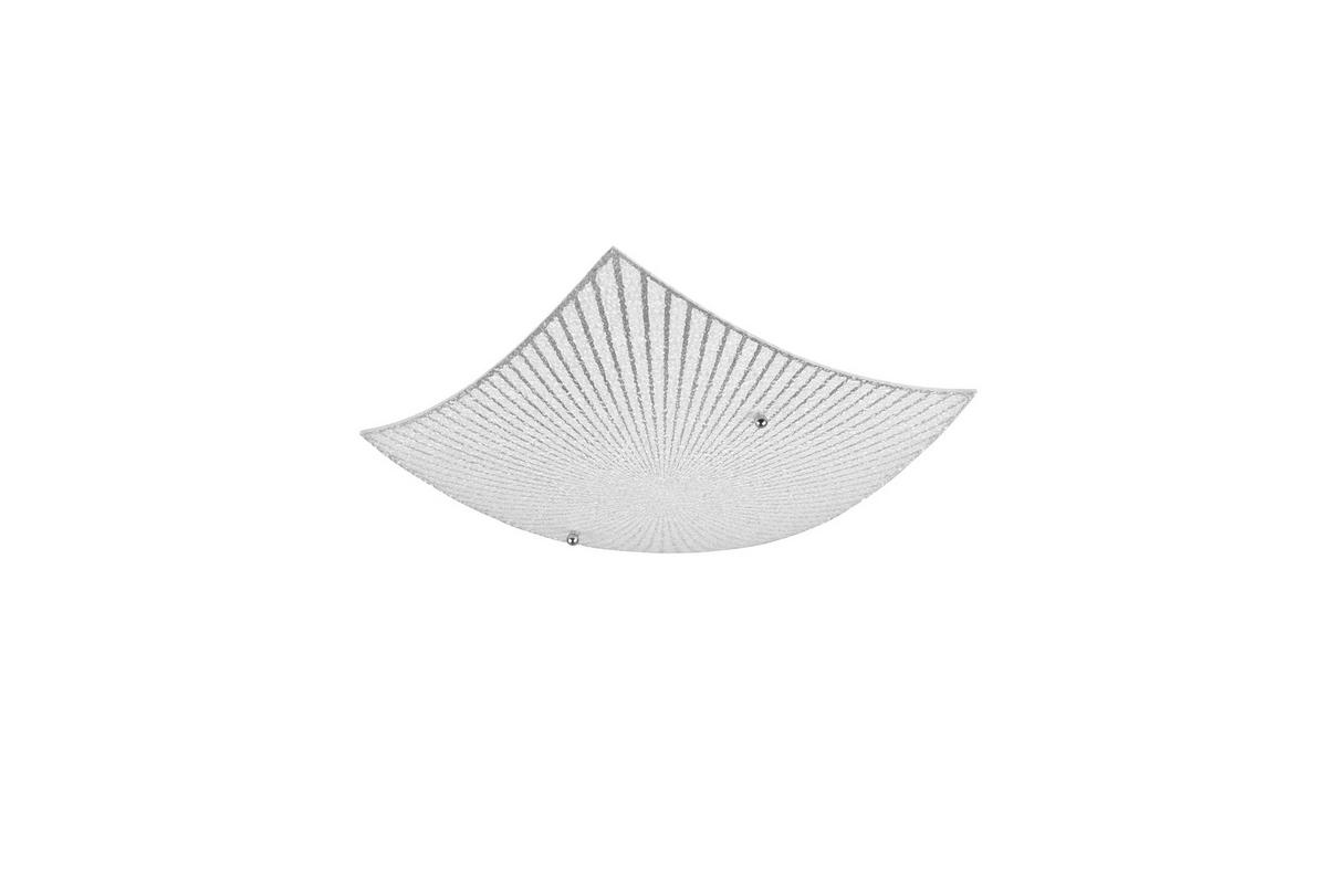 TRIO Deckenleuchte 612200100  Elisa Chrom transparent Metall Glas B/H/L: ca. 30x9x30 cm E27 1 Brennstellen Elisa - Chrom/transparent (30,00/30,00/9,00cm) - Trio
