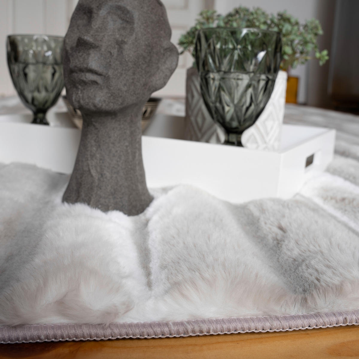 Obsession Teppich Whispering Waves silber B/L: ca. 60x100 cm Whispering Waves - silber (60,00/100,00cm) - Obsession