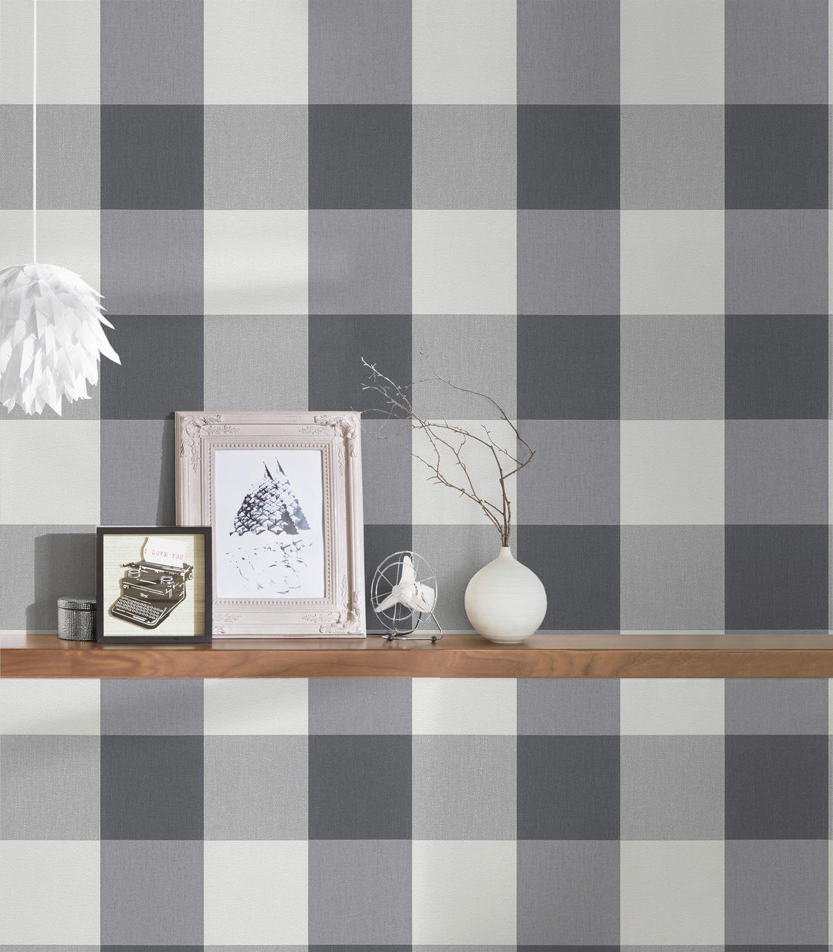 A.S.Creation Vliestapete Black & White Rauten grau B/L: ca. 53x1005 cm Black & White - grau (53,00/1005,00cm) - A.S.Creation