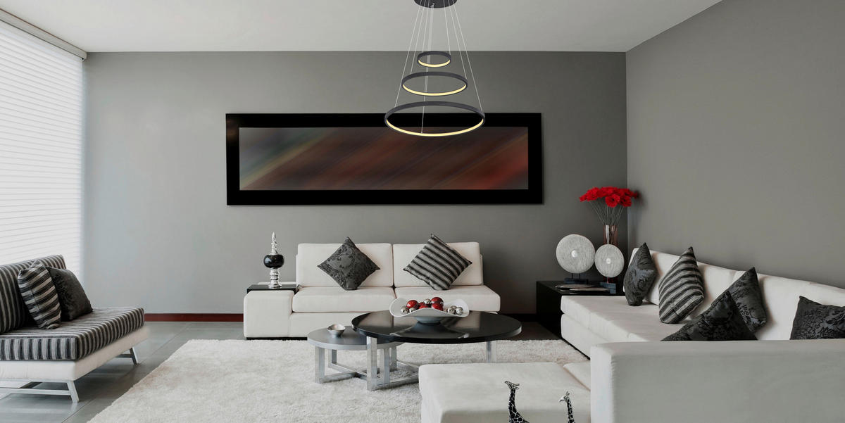 GLOBO LED-Pendelleuchte RALPH 67192-57B schwarz Metall Kunststoff H/D: ca. 120x51 cm 1.0 Brennstellen RALPH - schwarz (51,00/120,00cm) - GLOBO
