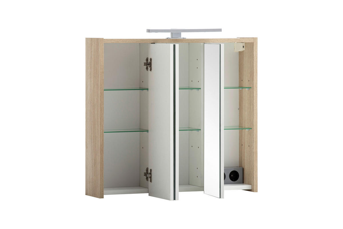 Spiegelschrank Sander Eiche Nachbildung B/H/T: ca. 65x62,7x16 cm Sander - Eiche (65,00/62,70/16,00cm) - Möbelpartner
