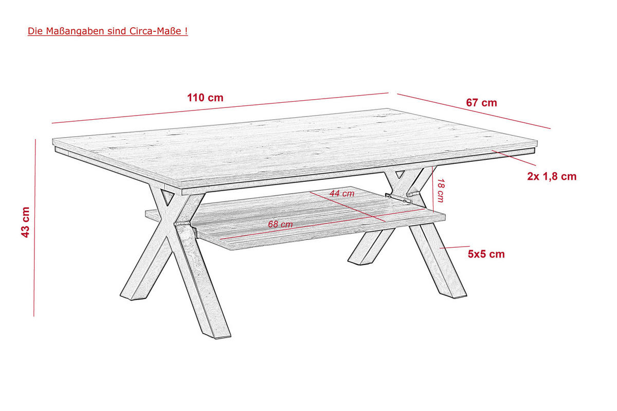 Couchtisch Eiche Artisan Nachbildung schwarz B/H/T: ca. 110x43x67 cm Mats_091508_Couchtisch - Eiche/schwarz (110,00/43,00/67,00cm)