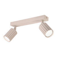 Lamkur Strahler beige Stahl B/H/L: ca. 6,5x16,5x30 cm 2 Brennstellen Prisma - beige (30,00/6,50/16,50cm) - Lamkur