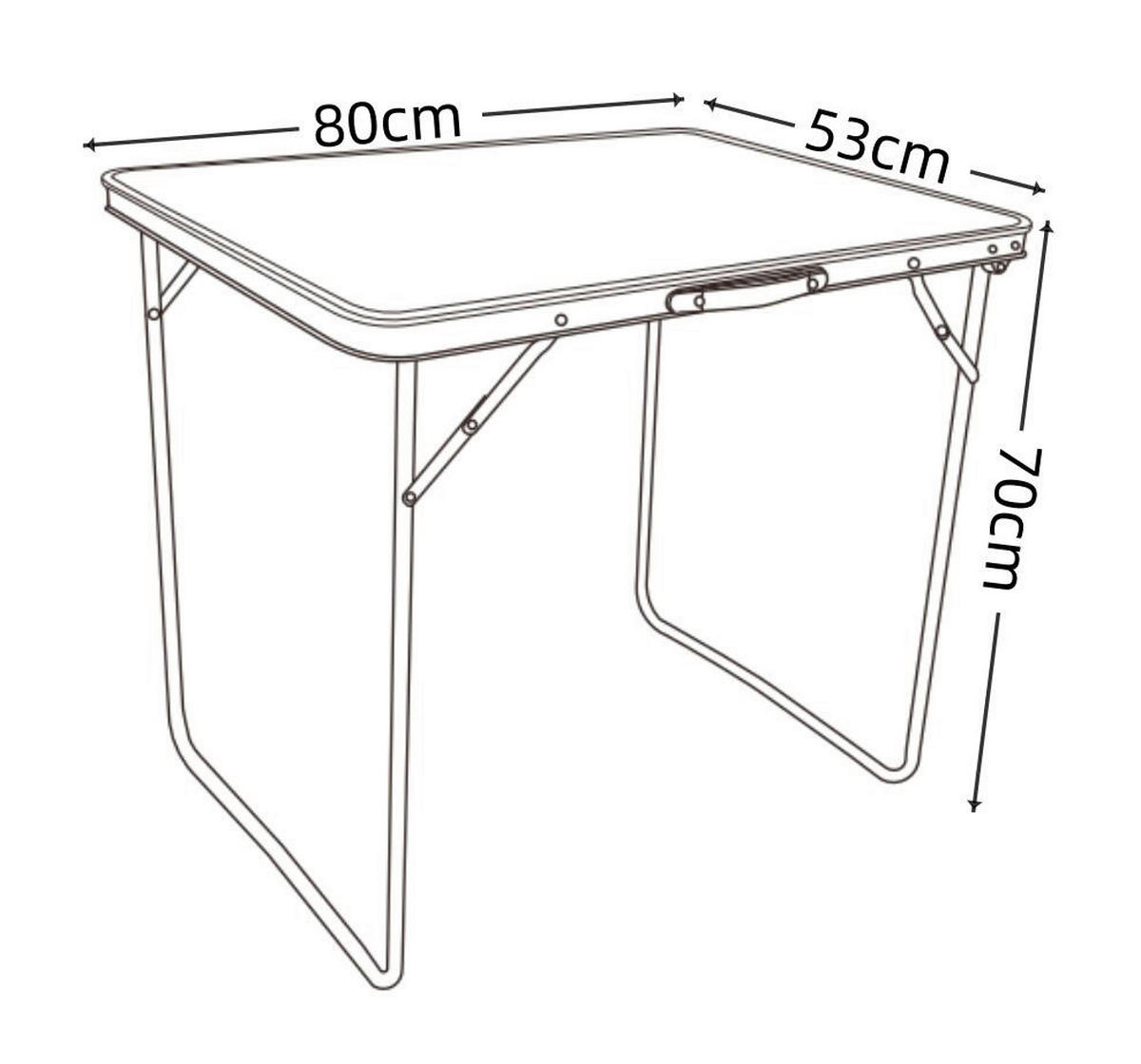 VCM Campingtisch Galdas weiß Metall B/H/T: ca. 80x70x53 cm Galdas - weiß (80,00/70,00/53,00cm) - VCM