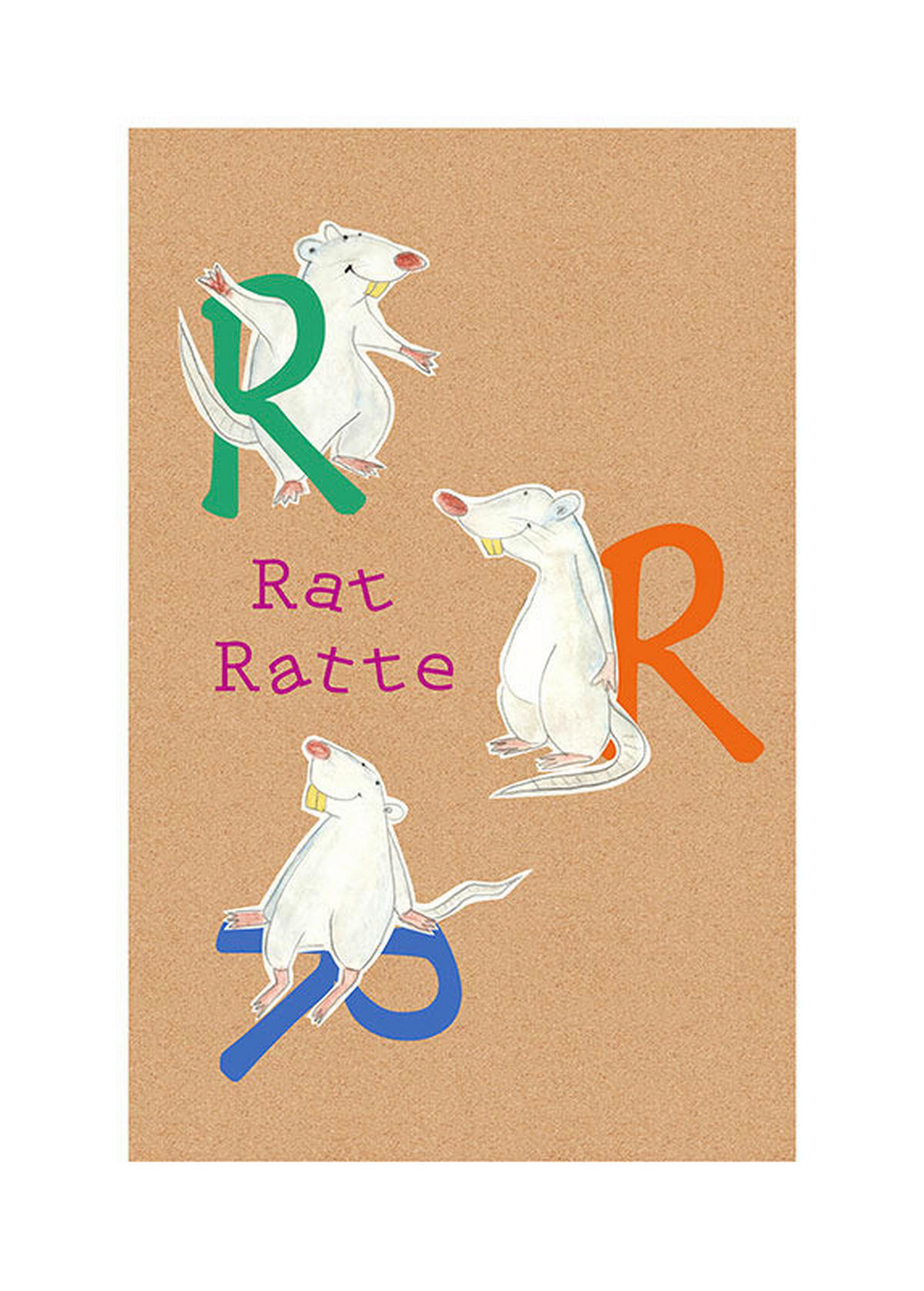 Komar Poster ABC Animal R Buchstaben B/L: ca. 50x70 cm ABC Animal R - (50,00/70,00cm) - Komar