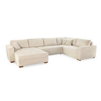 Wohnlandschaft beige Microfaser B/H/T: ca. 379x86x227 cm Brixen_Wohnlandschaft - beige (379,00/86,00/227,00cm)