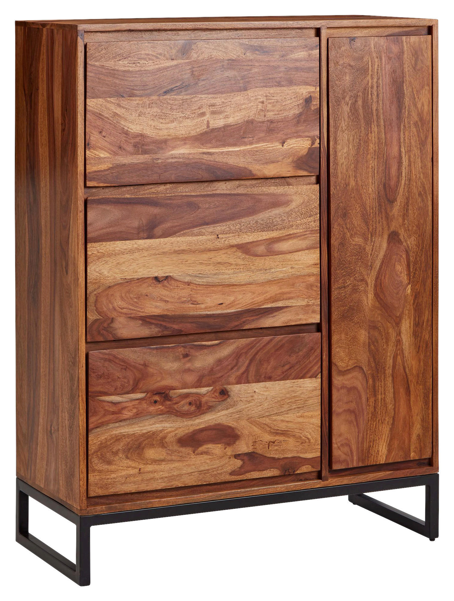 Schuhschrank rosenholz Nachbildung B/H/T: ca. 40x120x88 cm Schuhschrank - rosenholz (40,00/120,00/88,00cm) - Wohnling
