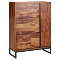 Schuhschrank rosenholz Nachbildung B/H/T: ca. 40x120x88 cm Schuhschrank - rosenholz (40,00/120,00/88,00cm) - Wohnling